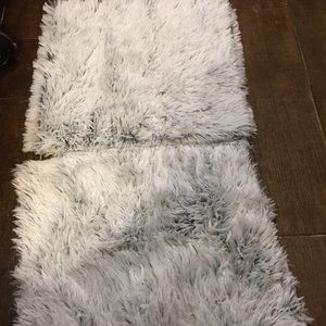 Cheer Collection 2 shaggy long hair pillow covers